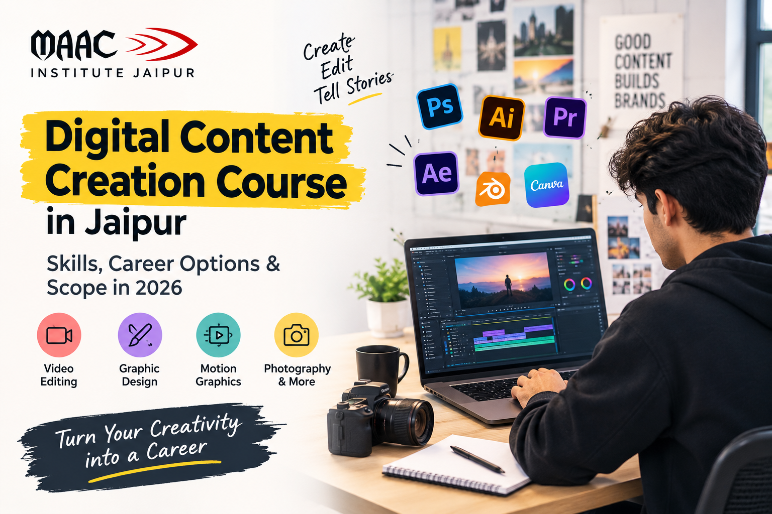 Digital Content Creation Course in Jaipur: Skills, Career Options & Scope in 2026