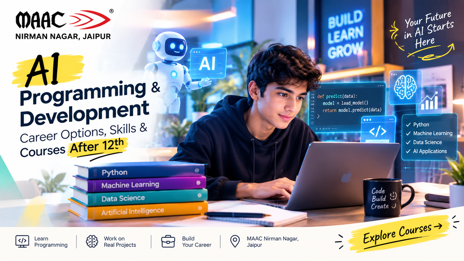 AI Programming & Development: Career Options, Skills & Courses After 12th